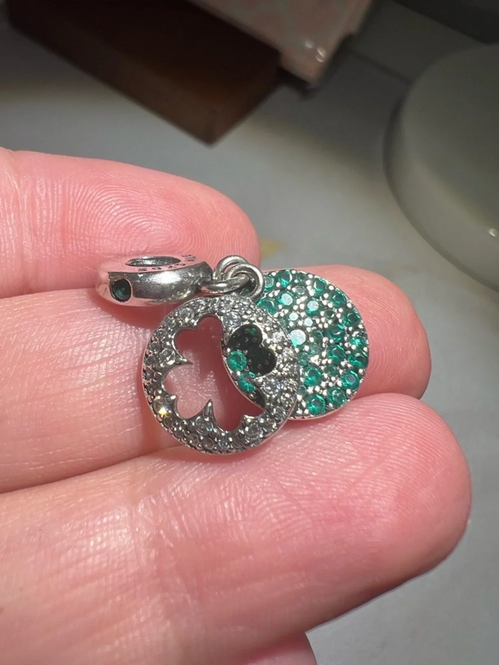 Dazzling Clover Dangle Charm